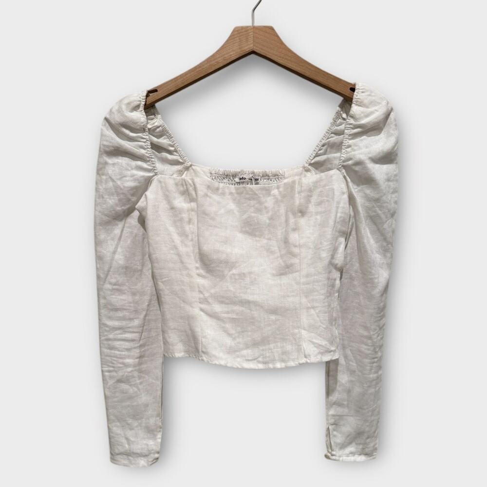 NEW Reformation Khloe Linen Top Size 2